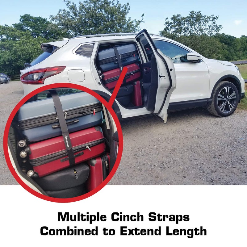 ENVISIONED Reusable Cinch Straps 2" x 72" - 2 Pack - Hook and Loop Straps (Black) - Image 2